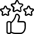 icon_of_a_black_hand_and_three_stars_above_it